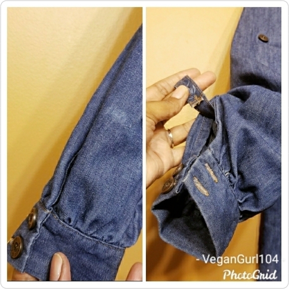 Levi's | Vintage Orange Tab Unisex Button Down Denim Shirt (Medium) - Picture 7 of 8